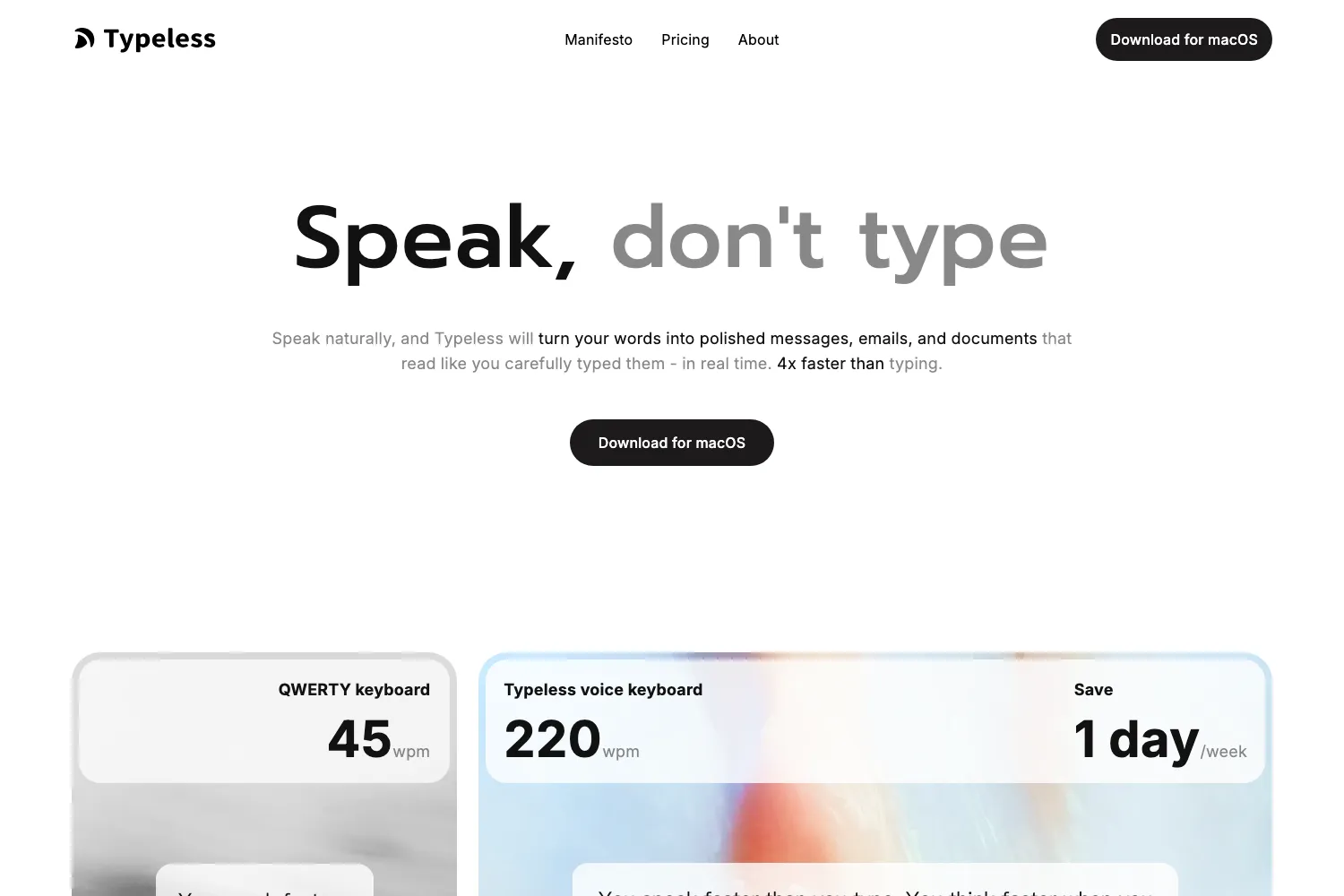 Typeless
