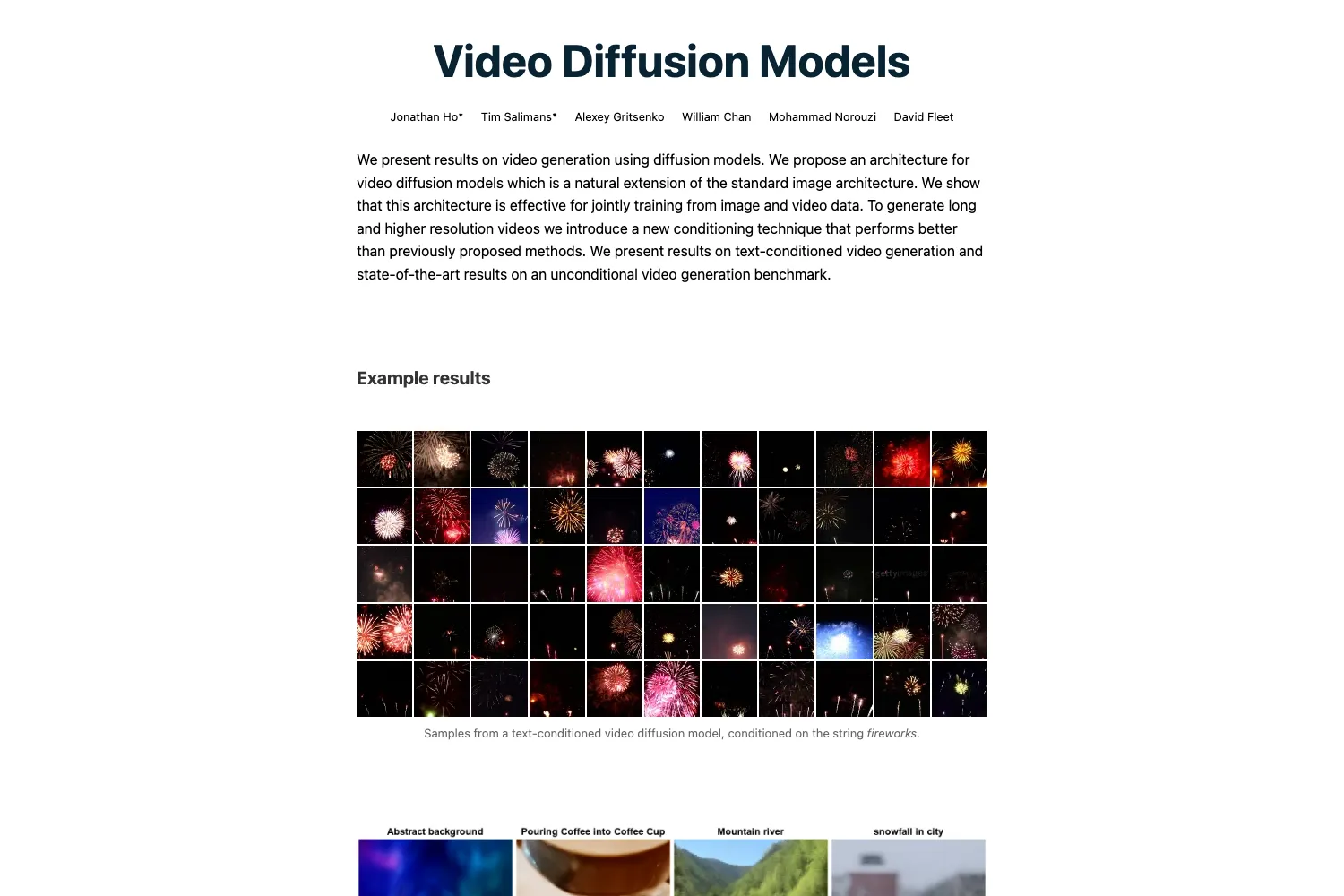 video-diffusion